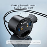 ORICO USB C HUB 3.0 Desk Desktop Grommet With Port Type Reader Mount Adapter Splitter For Laptop Accessories